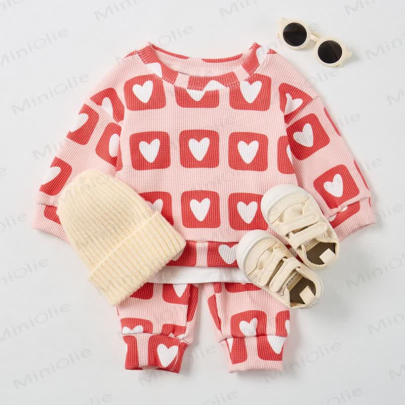 Baby Love Pink Waffle 2-piece Set - image 2