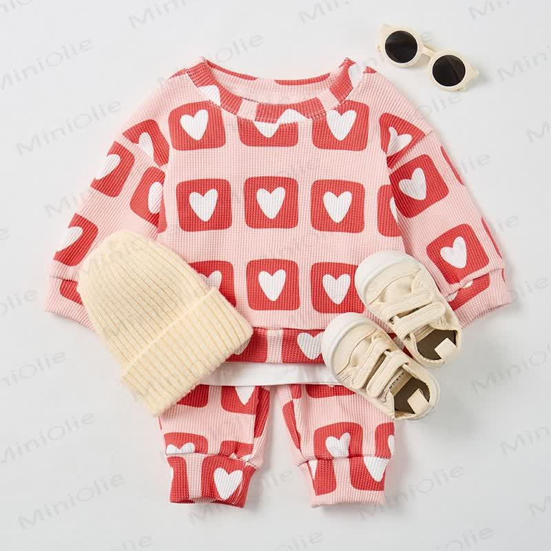 Baby Love Pink Waffle 2-piece Set - image 2