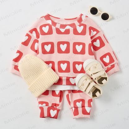 Baby Love Pink Waffle 2-piece Set - image 2