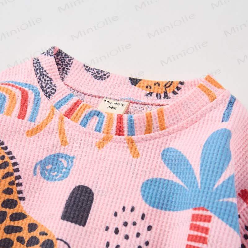 Baby Dinosaur Pink Waffle 2-piece Set - image 4