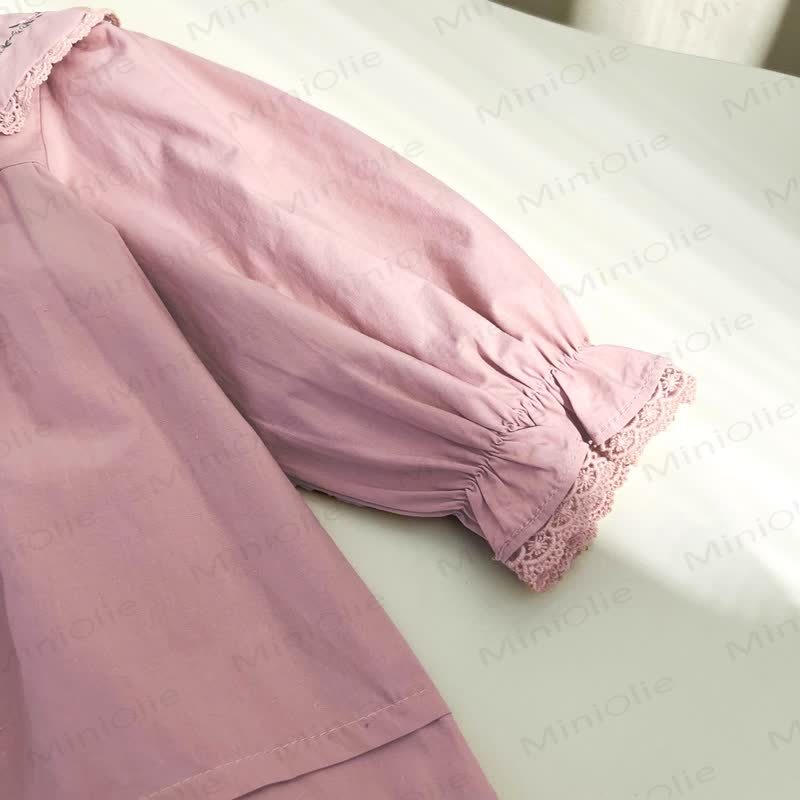 Toddler Girl Embroidery Flower Baby Collar Dress - image 9