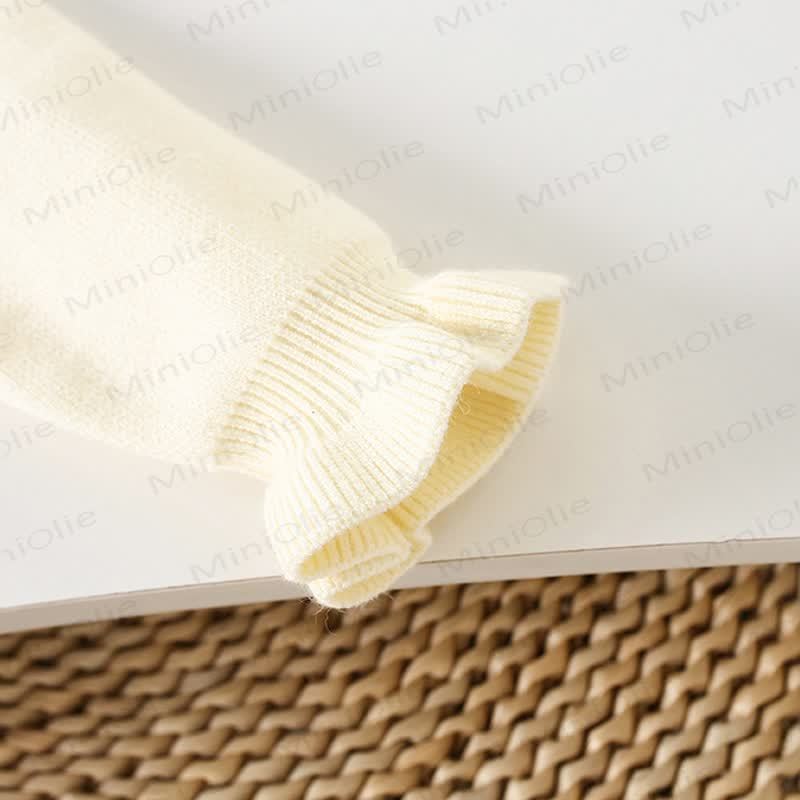 Toddler Girl Flower Lapel Knit Dress - image 11