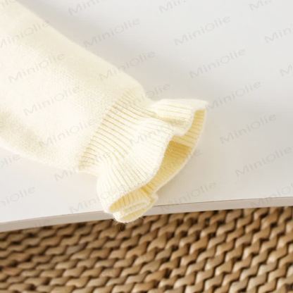 Toddler Girl Flower Lapel Knit Dress - image 11