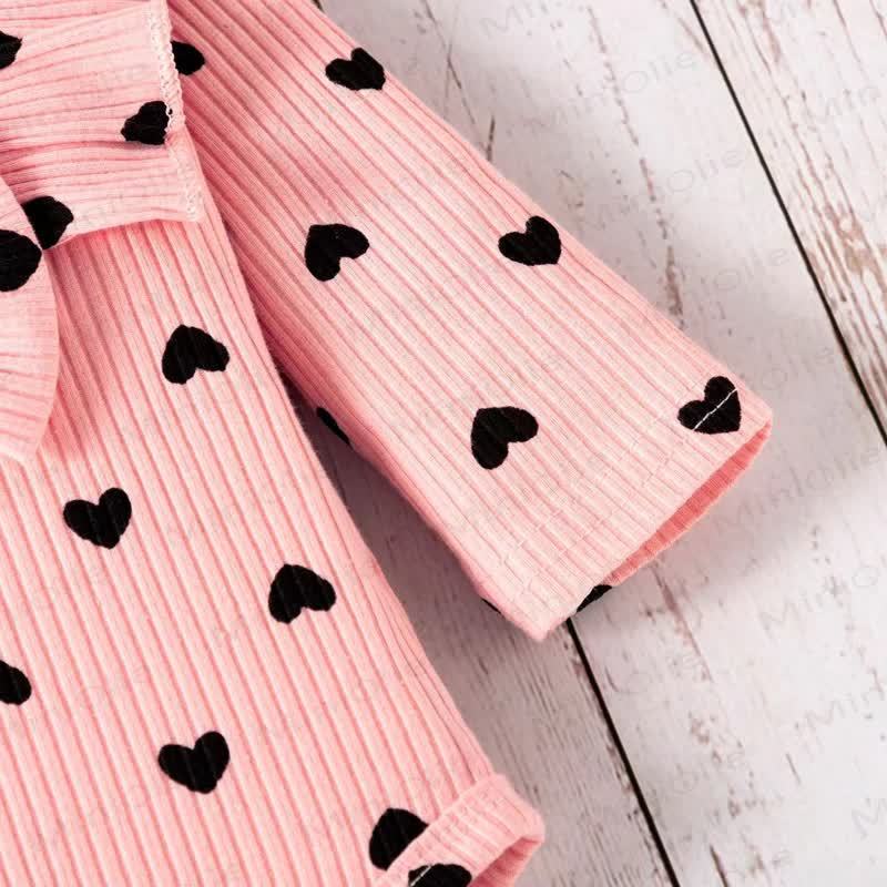 Baby Girl Love Flying Sleeves Bow Romper & Pants With A Bow - image 10