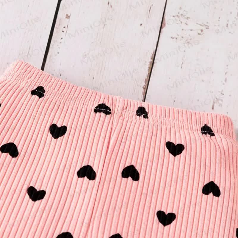 Baby Girl Love Flying Sleeves Bow Romper & Pants With A Bow - image 12