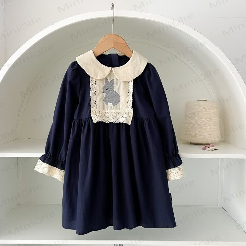 Baby Toddler Girl Embroidered Bunny Dress - image 4