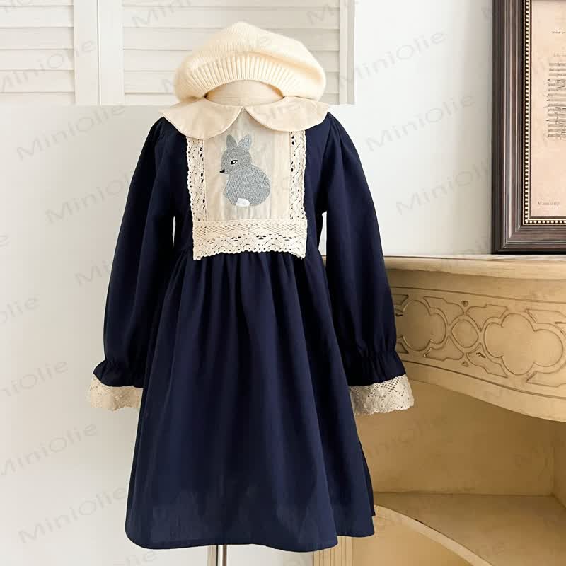 Baby Toddler Girl Embroidered Bunny Dress - image 5