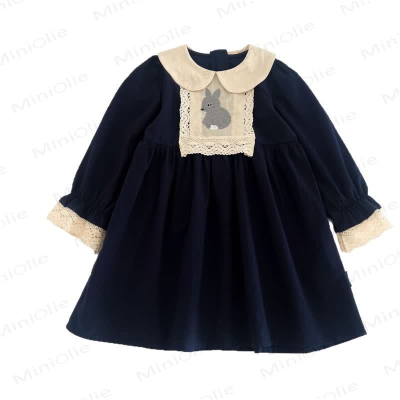Baby Toddler Girl Embroidered Bunny Dress - image 3