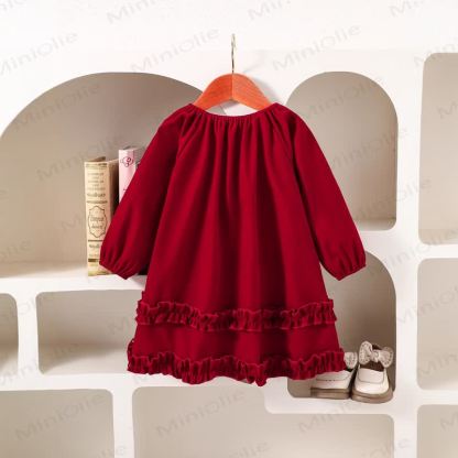 Baby Toddler Girl Bow Ruffles Dress - image 2