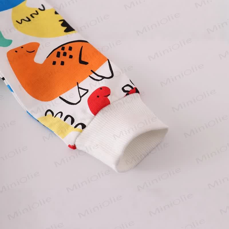 Toddler Girl Dinosaur Print Knit Sweatshirt  - image 4