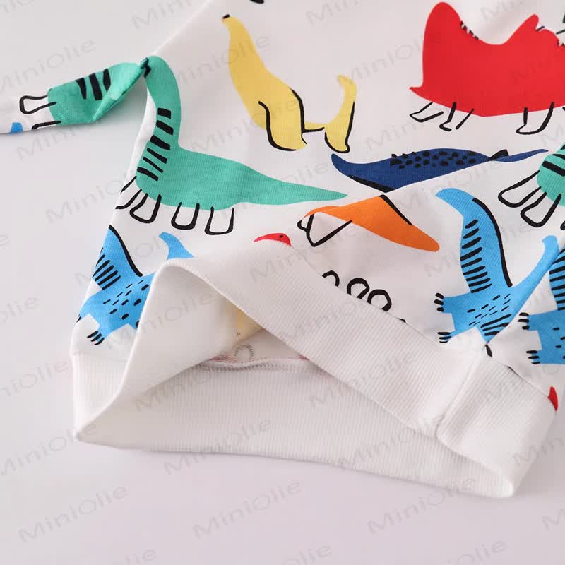 Toddler Girl Dinosaur Print Knit Sweatshirt  - image 3