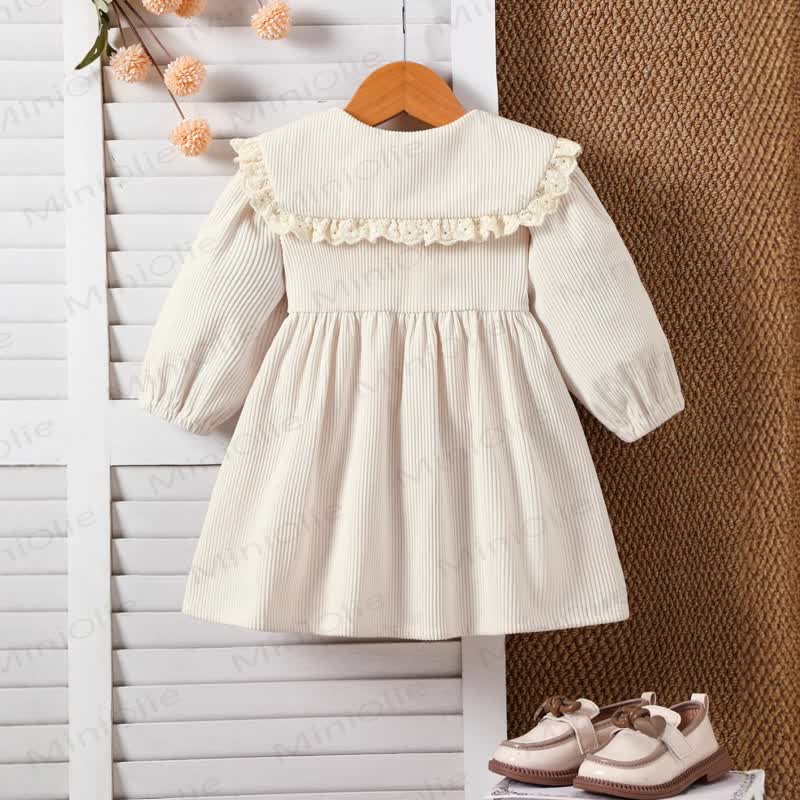 Baby Toddler Girl Lace Cherry Cord Dress - image 3