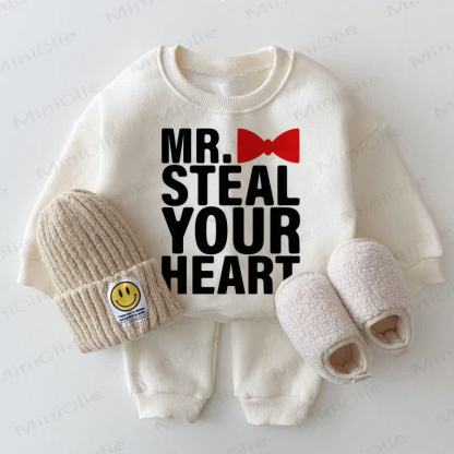  MR. STEAL YOUR HEART Baby White 2-piece Set - White - 2-3T - image 1