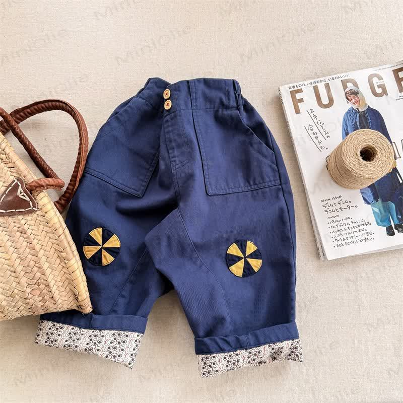 Baby Toddler Flower Loose Pants - Blue - 8Y - image 4