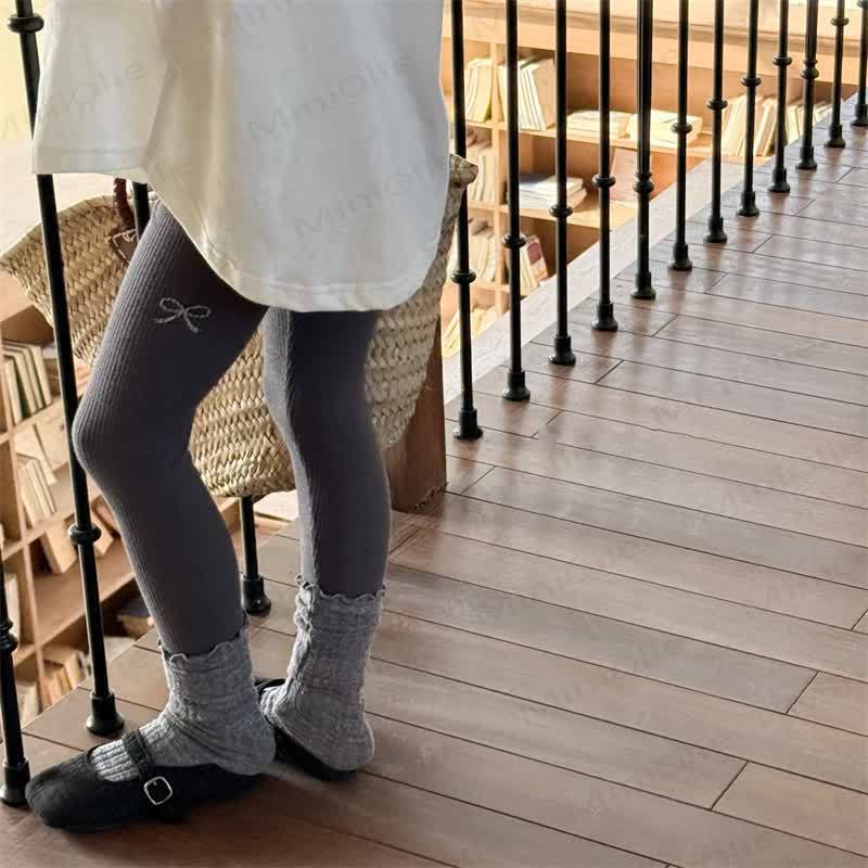 Baby Toddler Girl Bow Leggings - image 3