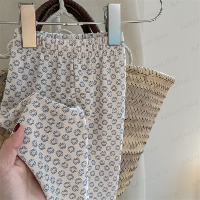 Baby Toddler Girl Flower Leggings - Beige - 8Y - image 3