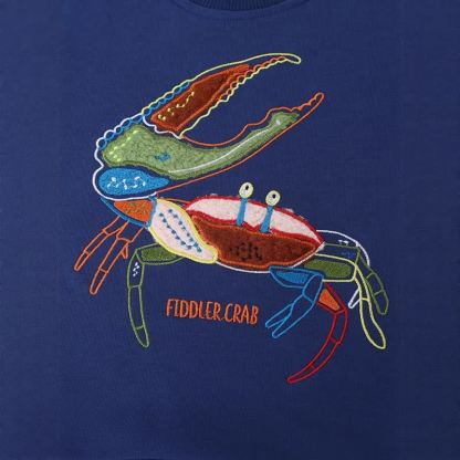 Toddler Kid Cartoon Crab Crew Neck Sweatshirt - image 3