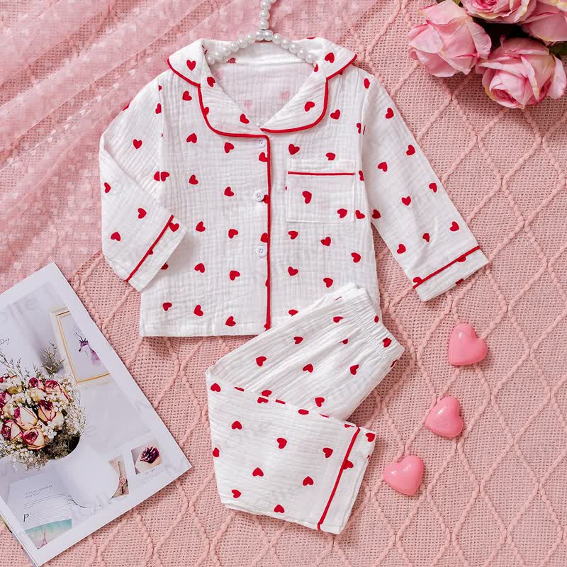 Baby Toddler Girl Love 2-piece Set - Red - 3-4Y - image 1