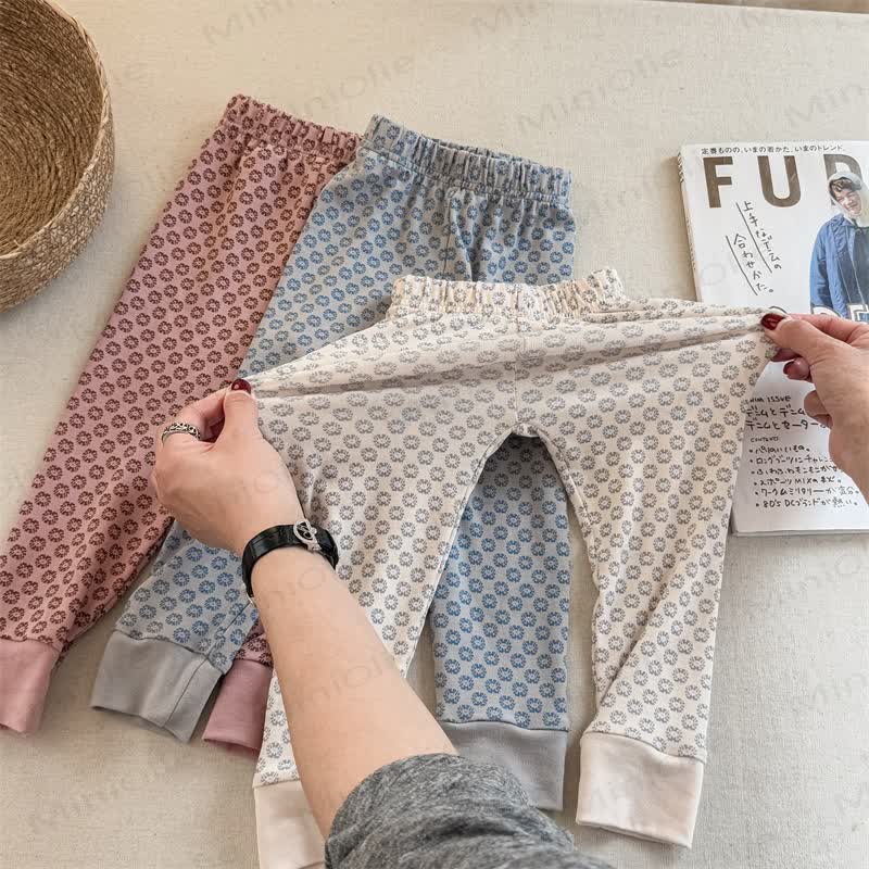 Baby Toddler Girl Flower Leggings - image 2