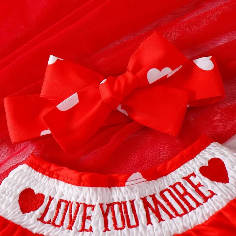 LOVE YOU MORE Baby Girl Love Red Dress - image 4