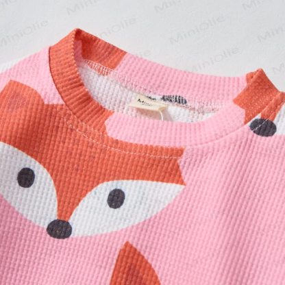 Baby Fox Pink Waffle 2-piece Set - image 3