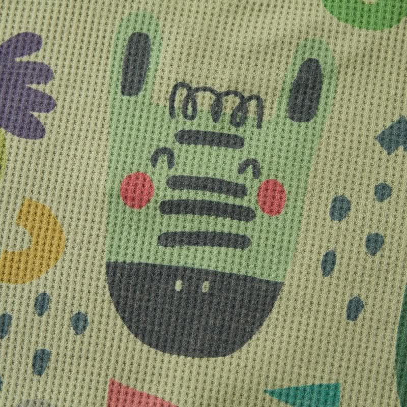 Baby Toddler Animal Waffle Green 2-piece Set - image 5