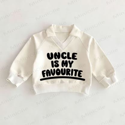 UNCLE IS MY FAVOURITE Baby White Polo Top - White - 2-3T - image 1