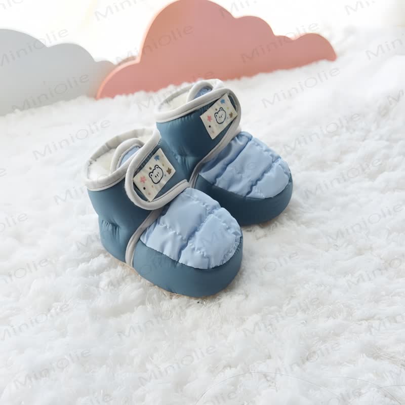 Baby Fleece Lined Bear Boots - Blue - 7C - image 5