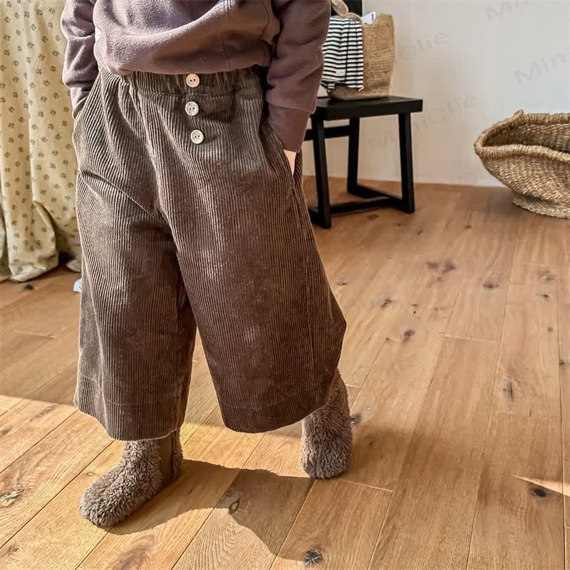 Baby Toddler Girl Solid Color Cord Pants - image 6