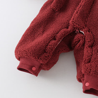 Baby Fleece Demon Hooded Romper - image 7