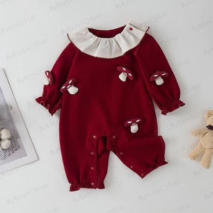 Baby Cartoon Mushroom Newborn Cute Romper - image 3