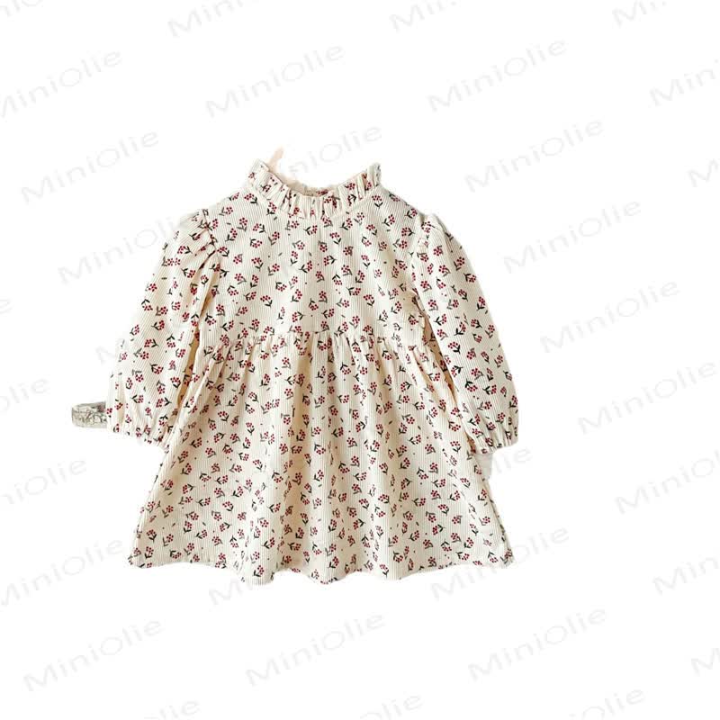 Baby Girl Flower Beige Dress - image 5
