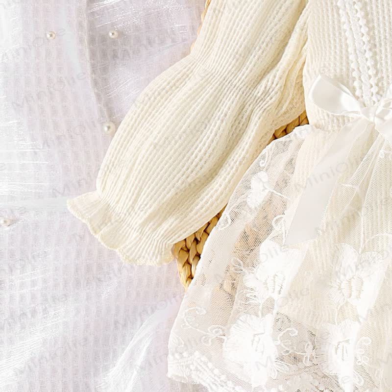 Baby Girl Bow Flower Mesh Dress - image 16