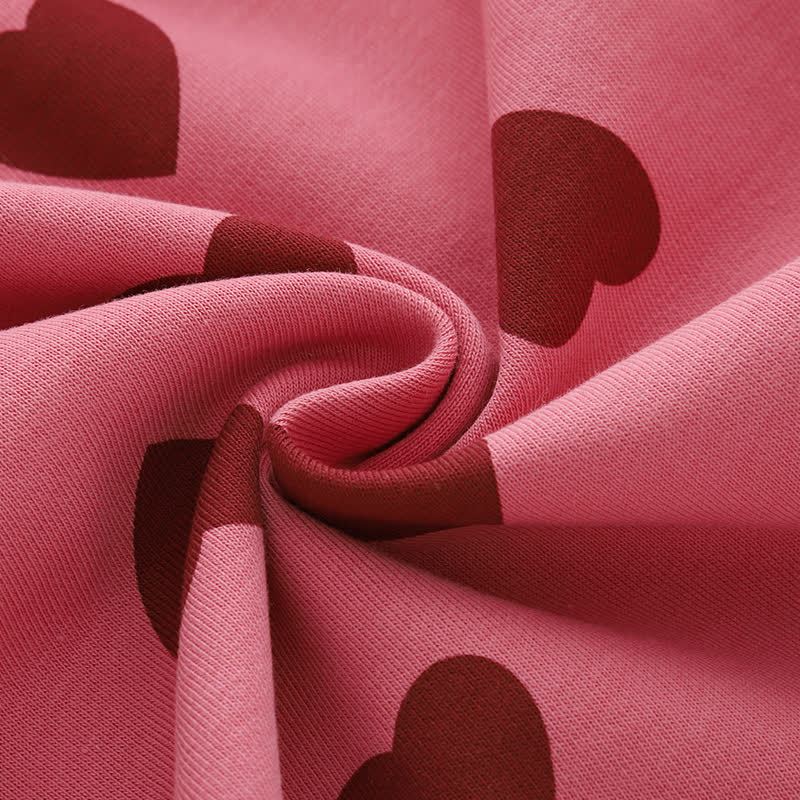 Toddler Girls Heart Print Pink Hooded Outerwear - image 4