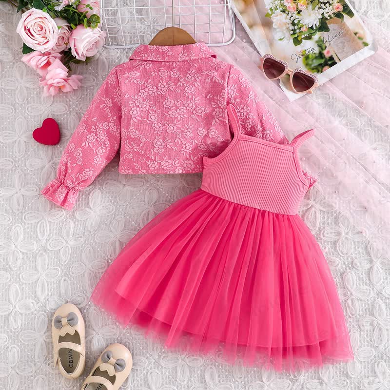 Baby Toddler Girl Love Bow Flower Dress - image 2
