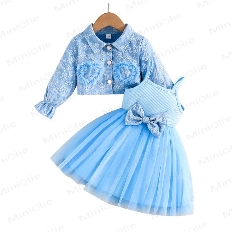 Baby Toddler Girl Love Bow Flower Dress - image 6