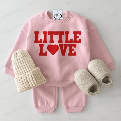 LITTLE LOVE Baby Sweatshirt 2-piece Pink Set - Pink - 2-3T - image 1