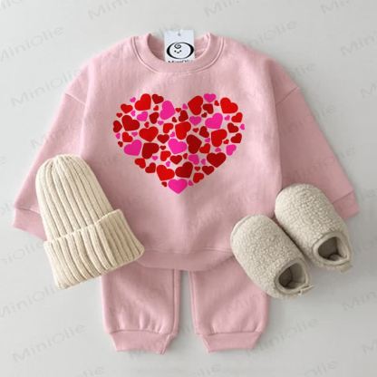 Baby Love Sweatshirt 2-piece Pink Set - Pink - 2-3T - image 1
