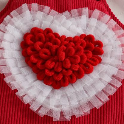 LOVE Baby Girl Bodysuit & Sleeveless Mesh Cord Dress - image 9