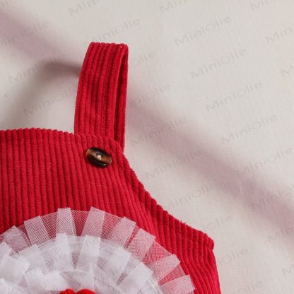 LOVE Baby Girl Bodysuit & Sleeveless Mesh Cord Dress - image 8