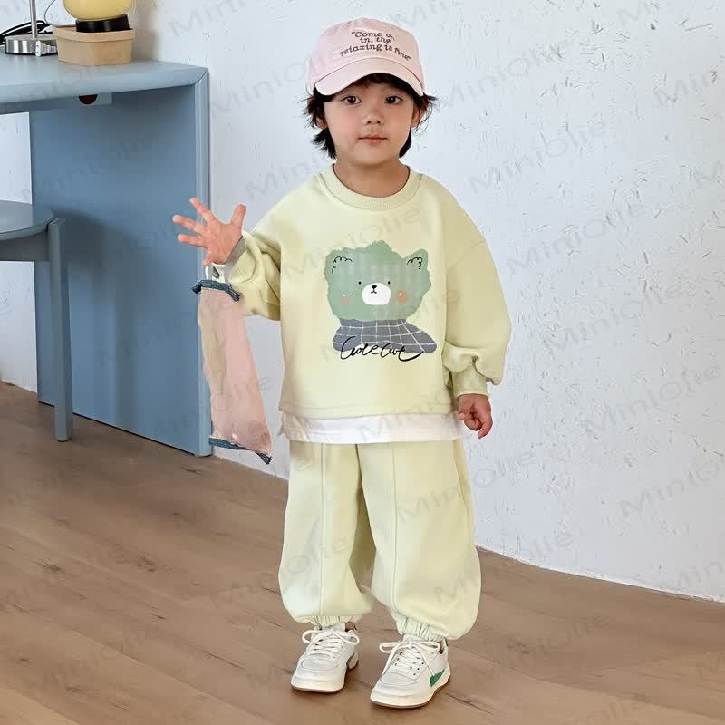 Toddler Kid Animal Fake 2-piece Set - Ligth Green - 9-10T - image 8