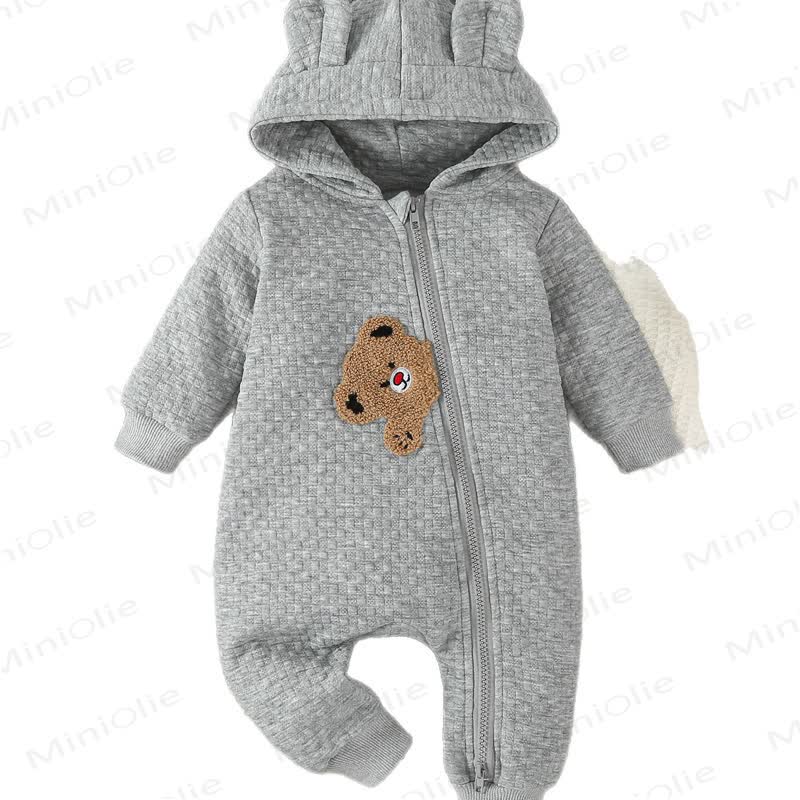 Baby Bear Zip Hooded Romper - image 5