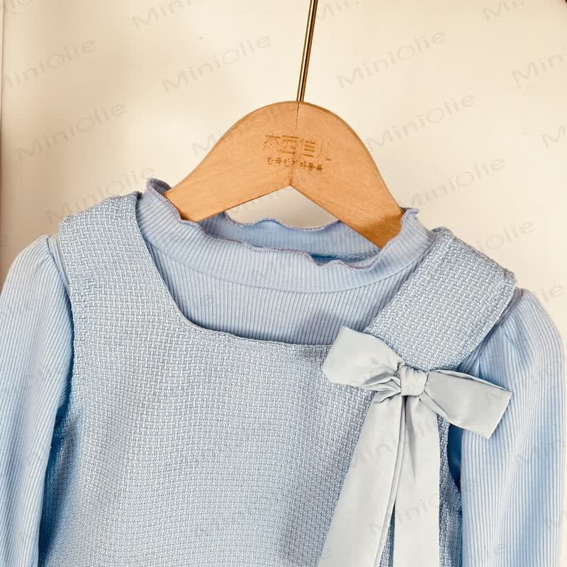 Baby Toddler Girl Bow Solid Color Dress/Top - image 7