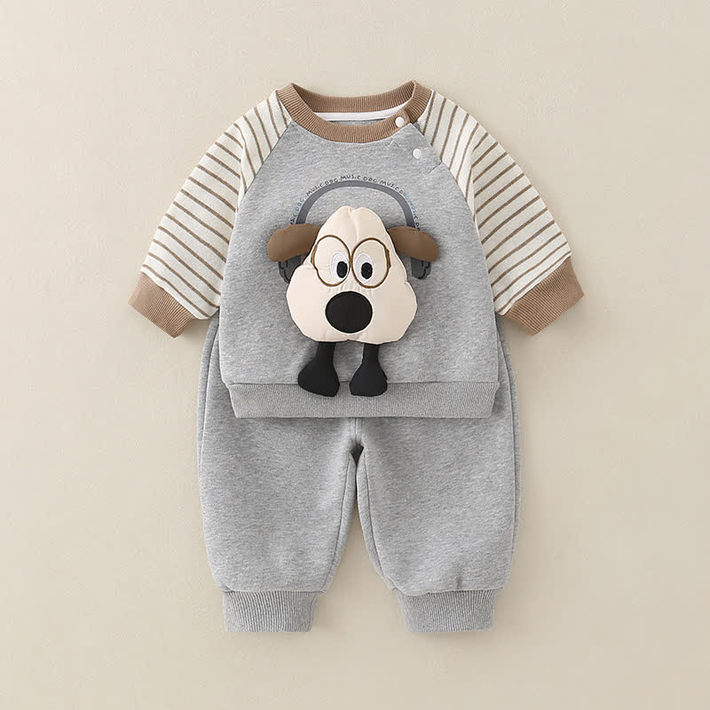 Baby Toddler Boy Animal 2-piece Set - Grey Dog - 3-5T - image 1