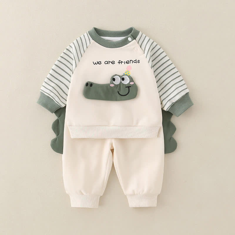 Baby Toddler Boy Animal 2-piece Set - Beige Crocodile - 3-5T - image 3