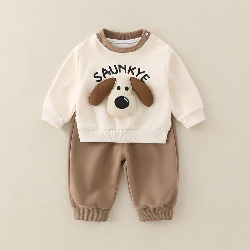Baby Toddler Boy Animal 2-piece Set - Coffee Dog - 3-5T - image 4