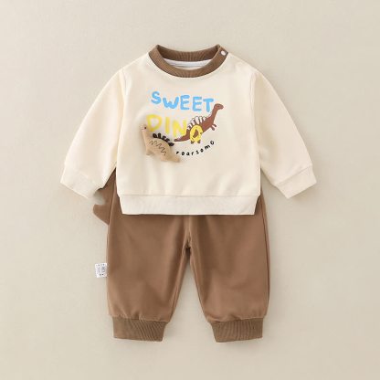 Baby Toddler Boy Animal 2-piece Set - Coffee Dino - 3-5T - image 8