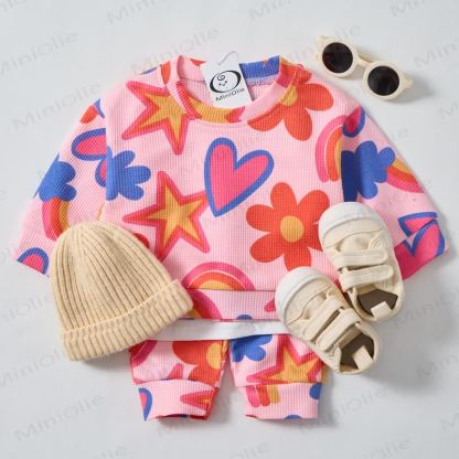 Baby Star Flower Pink Waffle 2-piece Set - image 2