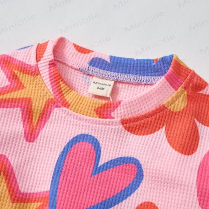 Baby Star Flower Pink Waffle 2-piece Set - image 5