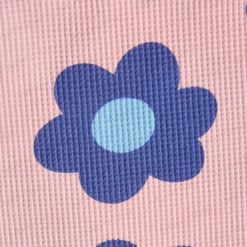 Baby Pink Waffle 2-piece Blue Floral Set - image 6